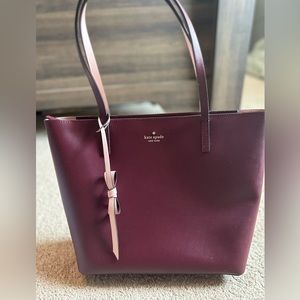 Kate Spade Burgundy and Pink Tote NWOT